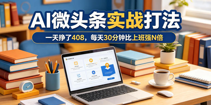 一天挣了408，AI微头条实战打法，每天30分钟比上班强N倍 - 佳梦网创 - 网创副业项目资源站-佳梦网创 - 网创副业项目资源站
