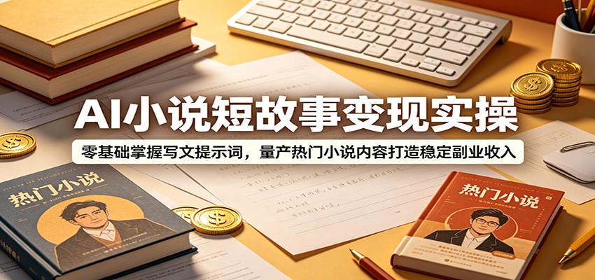 AI小说短故事变现实操:零基础掌握写文提示词,量产热门小说内容打造稳定副业收入 AI小说短故事变现实操:零基础掌握写文提示词,量产热门小说内容打造稳定副业收入