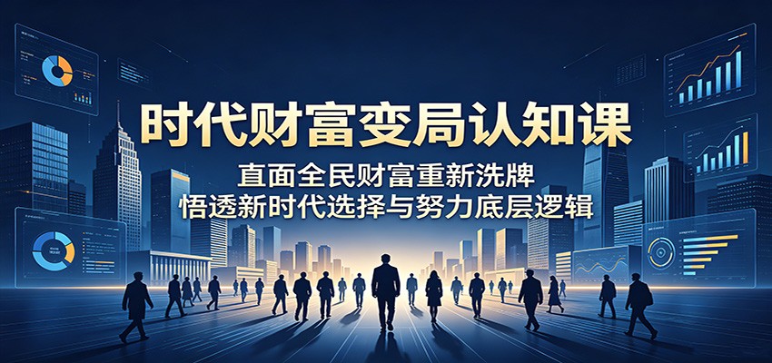 时代财富变局认知课：直面全民财富重新洗牌，悟透新时代选择与努力底层逻辑 - 佳梦网创 - 网创副业项目资源站-佳梦网创 - 网创副业项目资源站