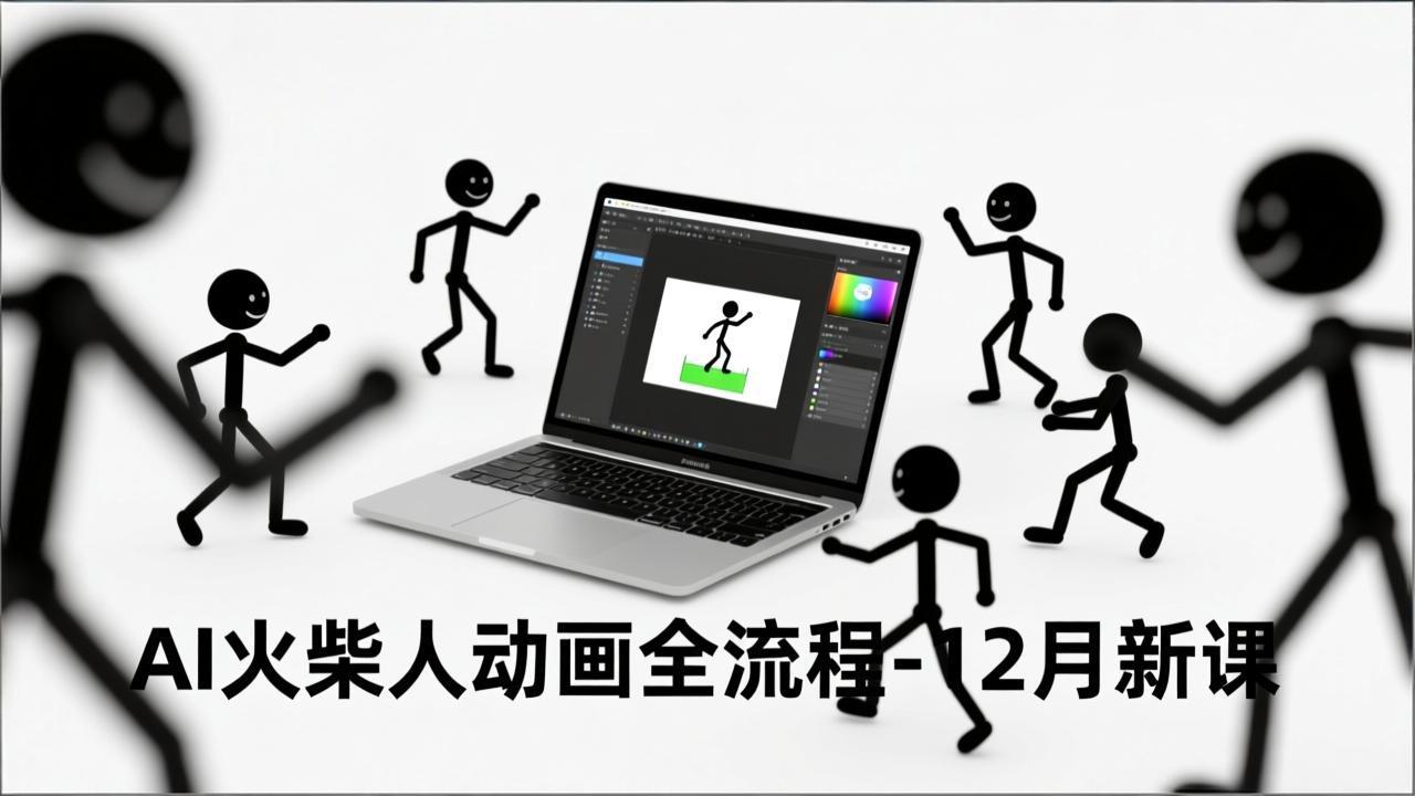 AI火柴人动画全流程-12月新课，文案生成、声音克隆、视频剪辑，零基础快速产出动画-佳梦网创 - 网创副业项目资源站