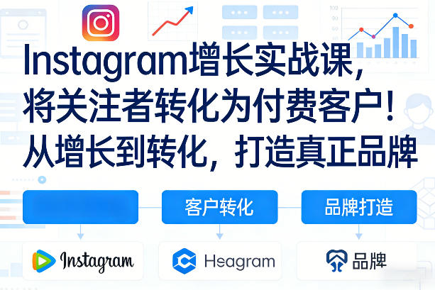 Instagram增长实战课，将关注者转化为付费客户！从增长到转化，打造真正品牌（双语字幕） - 佳梦网创 - 网创副业项目资源站-佳梦网创 - 网创副业项目资源站