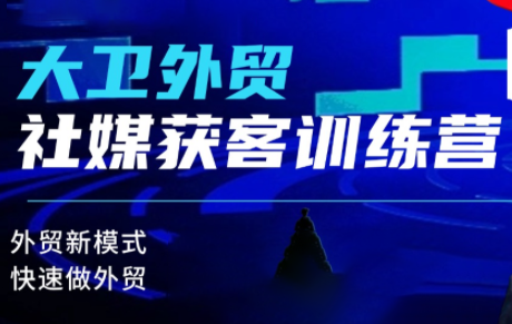 大卫老师·外贸社媒获客独家训练营(更新) - 佳梦网创 - 网创副业项目资源站-佳梦网创 - 网创副业项目资源站