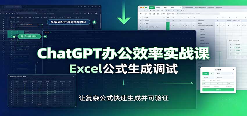 ChatGPT办公效率实战课：提示词技巧，Excel公式生成调试，文档编写教程-佳梦网创 - 网创副业项目资源站