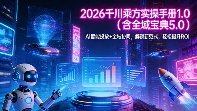 2026 千川乘方实操手册 1.0(含全域宝典 5.0 - 佳梦网创 - 网创副业项目资源站-佳梦网创 - 网创副业项目资源站