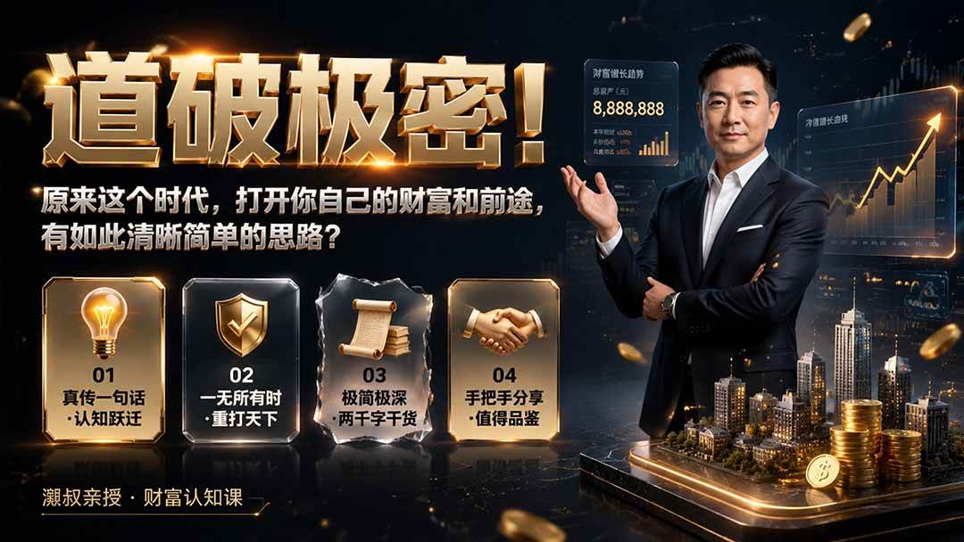 (19661期)付费文章:道破极密!原来这个时代,打开你自己的财富和前途,有如此清晰简单的思路?-佳梦网创 - 网创副业项目资源站