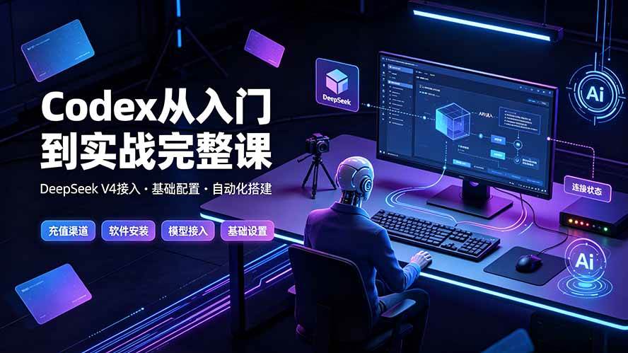 (19257期)Codex从入门到实战完整课|充值·安装·接入DeepSeek,记忆·插件·Skill·CLI·MCP全拆解 (19257期)Codex从入门到实战完整课|充值·安装·接入DeepSeek,记忆·插件·Skill·CLI·MCP全拆解