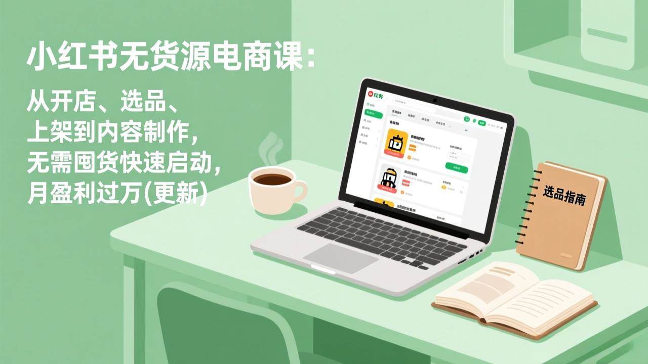 （18127期）小红书无货源电商课(4月20更新)：从开店、选品、上架到内容制作，无需囤货快速启动，月盈利过万 - 佳梦网创 - 网创副业项目资源站-佳梦网创 - 网创副业项目资源站