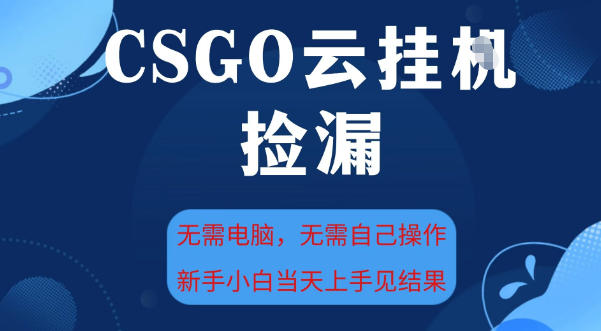 CSGO云挂G全自动捡漏，最新独家玩法，无需电脑操作，新手小白日入5张+【揭秘】 - 佳梦网创 - 网创副业项目资源站-佳梦网创 - 网创副业项目资源站