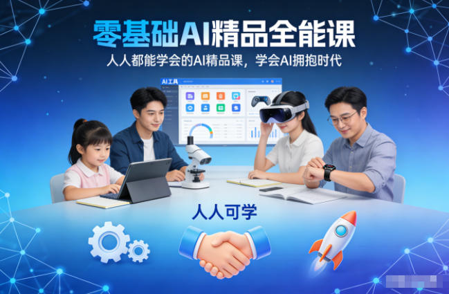 零基础AI精品全能课，人人都能学会的AI精品课，学会AI拥抱时代 - 佳梦网创 - 网创副业项目资源站-佳梦网创 - 网创副业项目资源站