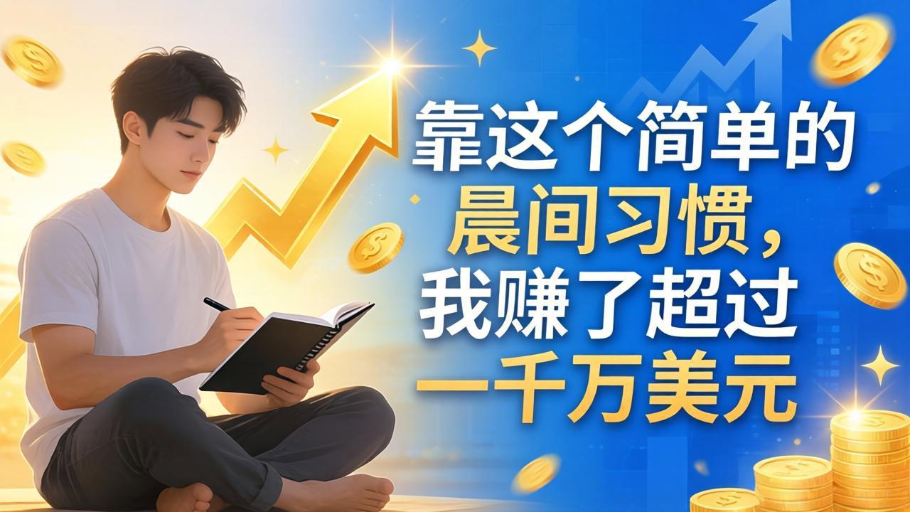 付费文章：靠这个简单的晨间习惯，我赚了超过一千万美元-佳梦网创 - 网创副业项目资源站