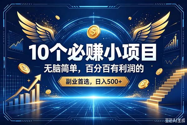 (19192期)15个必赚的小项目,百分百赚元子的,无脑简单,副业首选,日入500+ (19192期)15个必赚的小项目,百分百赚元子的,无脑简单,副业首选,日入500+