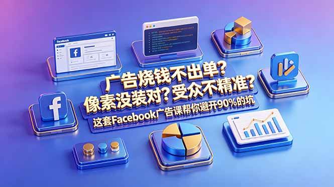 （18850期）广告烧钱不出单？像素没装对？受众不精准？这套Facebook广告课帮你避开90%的坑-原创双语字幕 - 佳梦网创 - 网创副业项目资源站-佳梦网创 - 网创副业项目资源站