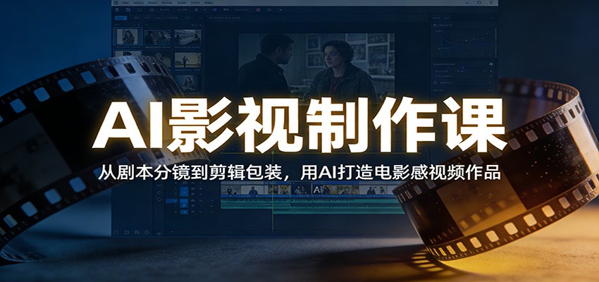 AI影视制作课：从剧本分镜到剪辑包装，用AI打造电影感视频作品 - 佳梦网创 - 网创副业项目资源站-佳梦网创 - 网创副业项目资源站
