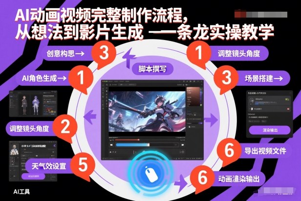 AI动画视频完整制作流程，从想法到影片生成一条龙实操教学 - 佳梦网创 - 网创副业项目资源站-佳梦网创 - 网创副业项目资源站