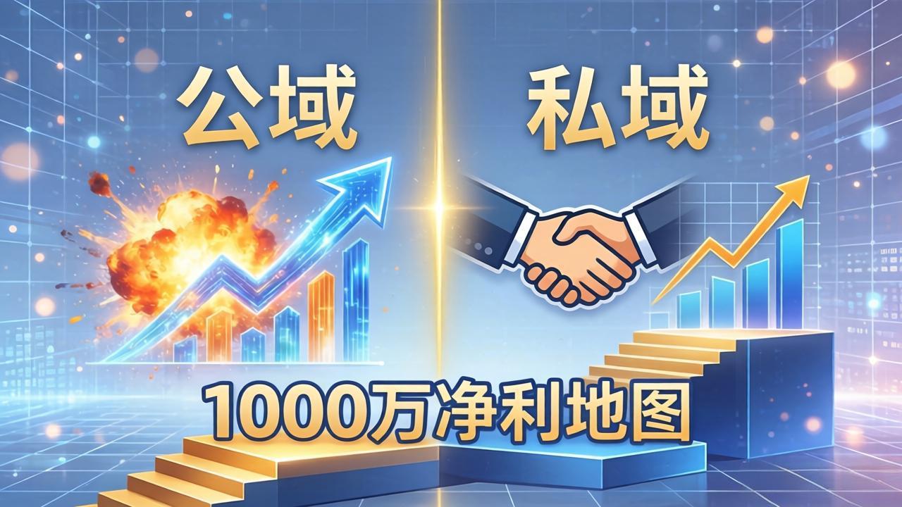 公域玩命出爆款,私域悄悄做成交:这套AI内训课,2026给你打通1000万净利的地图-佳梦网创 - 网创副业项目资源站