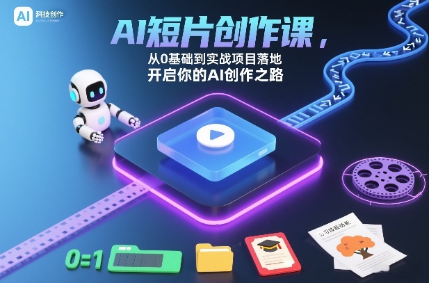 AI短片创作课,从0基础到实战项目落地,开启你的AI创作之路-佳梦网创 - 网创副业项目资源站
