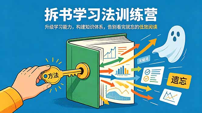 拆书学习法训练营，升级学习能力，构建知识体系，，告别看完就忘的低效阅读 - 佳梦网创 - 网创副业项目资源站-佳梦网创 - 网创副业项目资源站