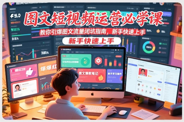 图文短视频运营必学课,教你引爆图文流量闭坑指南,新手快速上手-佳梦网创 - 网创副业项目资源站