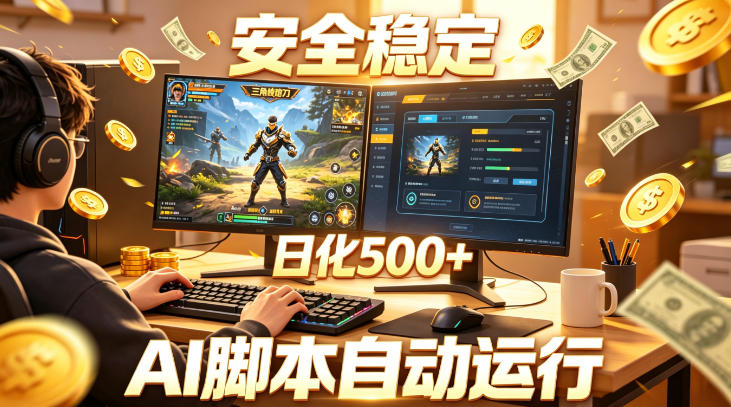 三角洲全自动挂G项目，AI脚本躺賺，日化500+，无需手动操作【揭秘】 - 佳梦网创 - 网创副业项目资源站-佳梦网创 - 网创副业项目资源站