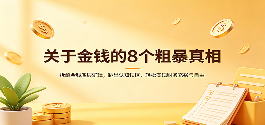 关于金钱的8个粗暴真相：拆解金钱底层逻辑，跳出认知误区，轻松实现财务充裕与自由 - 佳梦网创 - 网创副业项目资源站-佳梦网创 - 网创副业项目资源站