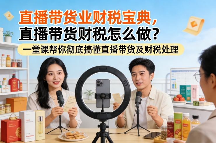 直播带货业财税宝典，直播带货财税怎么做？一堂课帮你彻底搞懂直播带货及财税处理 - 佳梦网创 - 网创副业项目资源站-佳梦网创 - 网创副业项目资源站