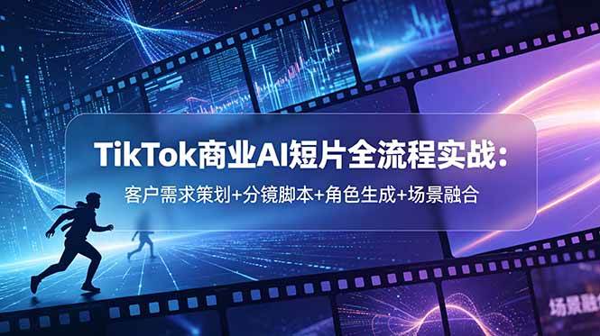 （18678期）TikTok商业AI短片全流程实战：客户需求策划+分镜脚本+角色生成+场景融合 - 佳梦网创 - 网创副业项目资源站-佳梦网创 - 网创副业项目资源站