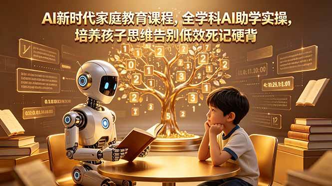 （18745期）AI新时代家庭教育课程，全学科AI助学实操，培养孩子思维告别低效死记硬背 - 佳梦网创 - 网创副业项目资源站-佳梦网创 - 网创副业项目资源站