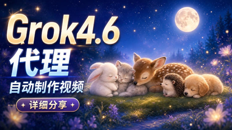 Grok 4.6代理自动制作视频！从提示词到成片全流程详细分享｜AI Agent实操分享-佳梦网创 - 网创副业项目资源站