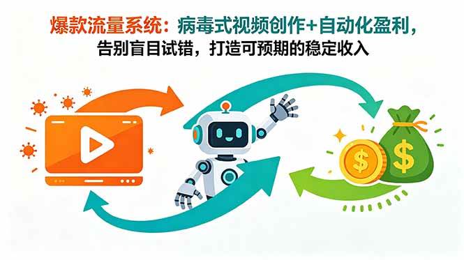 (18882期)爆款流量系统:病毒式视频创作+自动化盈利,告别盲目试错,打造可预期的稳定收入 (18882期)爆款流量系统:病毒式视频创作+自动化盈利,告别盲目试错,打造可预期的稳定收入