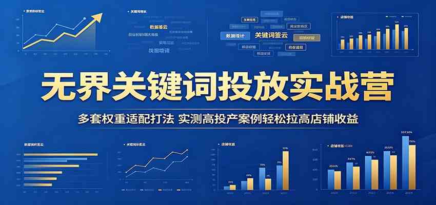 无界关键词投放实战营:多套权重适配打法,实测高投产案例轻松拉高店铺收益 无界关键词投放实战营:多套权重适配打法,实测高投产案例轻松拉高店铺收益