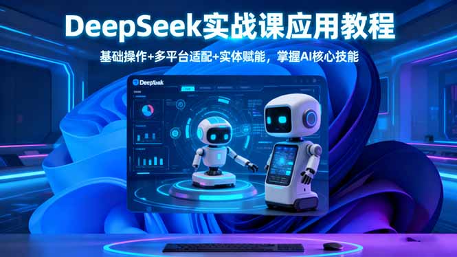 DeepSeek实战课应用教程、基础操作+多平台适配+实体赋能，掌握AI核心技能 - 佳梦网创 - 网创副业项目资源站-佳梦网创 - 网创副业项目资源站