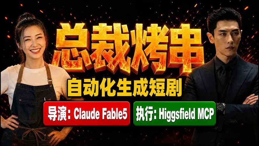 （19541期）《总裁烤串》真人短剧全自动诞生！Claude Fable5 当导演，Higgsfield MCP 执行！ - 佳梦网创 - 网创副业项目资源站-佳梦网创 - 网创副业项目资源站