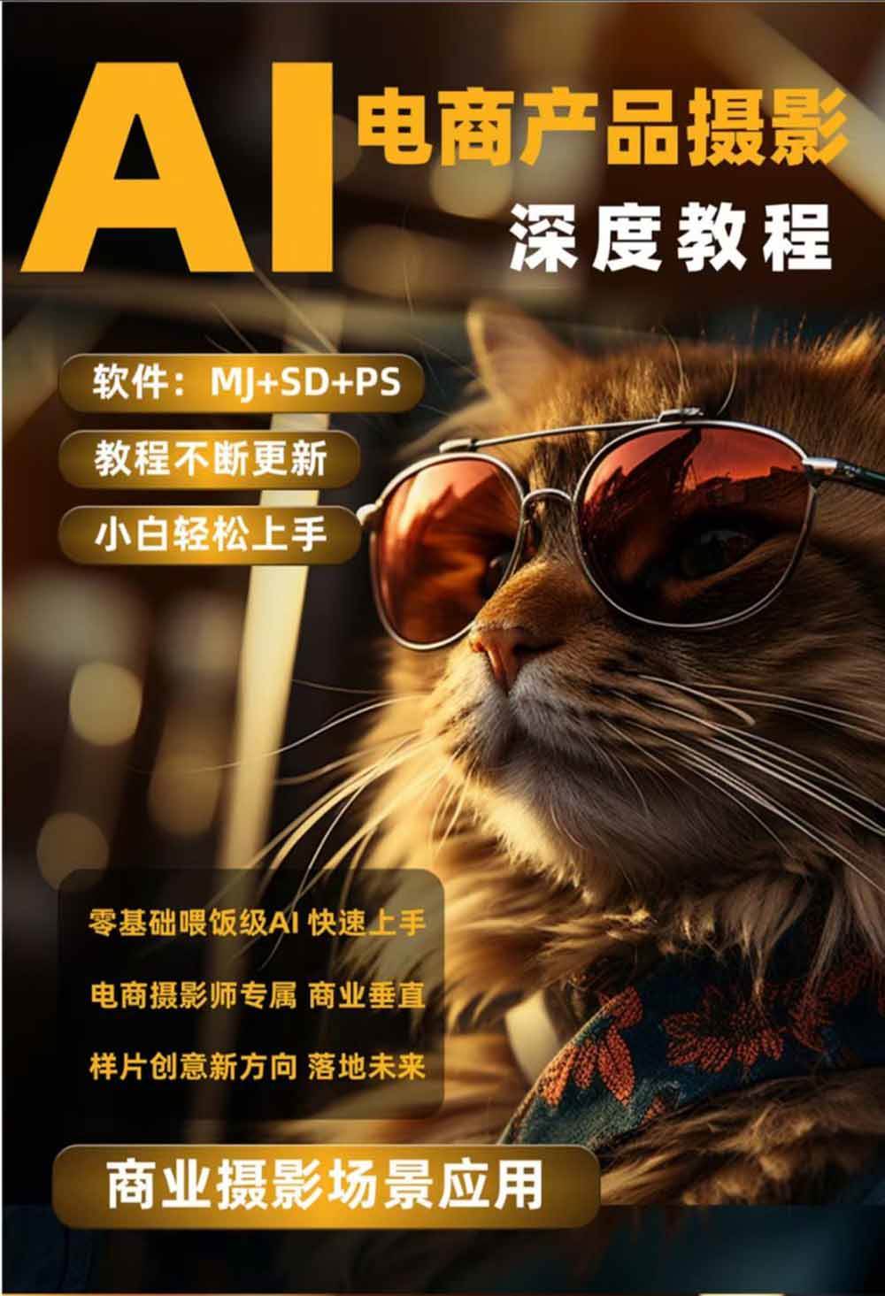 (19262期)AI电商人像摄影实战课·SD多端部署|MJ完整教学|家电护肤家具商品图人像写真全案例 (19262期)AI电商人像摄影实战课·SD多端部署|MJ完整教学|家电护肤家具商品图人像写真全案例