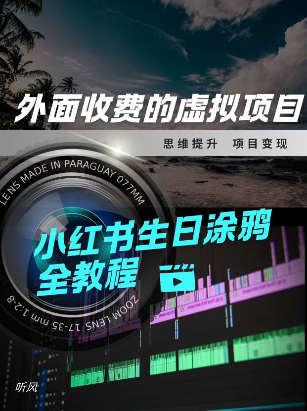 外面收费的小众虚拟项目，小红薯生日涂鸦，每日50-2张 - 佳梦网创 - 网创副业项目资源站-佳梦网创 - 网创副业项目资源站