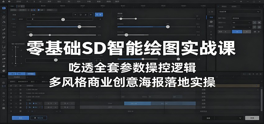 零基础SD智能绘图实战课：吃透全套参数操控逻辑，多风格商业创意海报落地实操 - 佳梦网创 - 网创副业项目资源站-佳梦网创 - 网创副业项目资源站