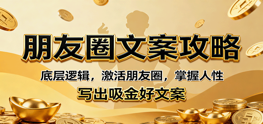 朋友圈文案攻略：底层逻辑，激活朋友圈，掌握人性，写出吸金好文案 - 佳梦网创 - 网创副业项目资源站-佳梦网创 - 网创副业项目资源站