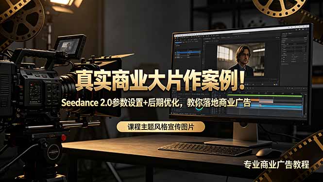 真实商业大片作案例！Seedance 2.0参数设置+后期优化，教你落地商业广告 - 佳梦网创 - 网创副业项目资源站-佳梦网创 - 网创副业项目资源站