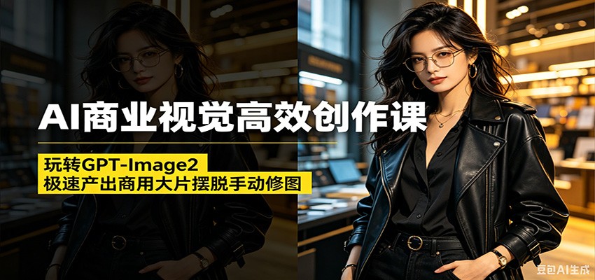 AI商业视觉高效创作课：玩转GPT-Image2，极速产出商用大片摆脱手动修图 - 佳梦网创 - 网创副业项目资源站-佳梦网创 - 网创副业项目资源站