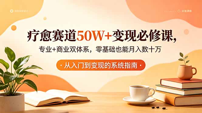 疗愈赛道50W+变现必修课，专业+商业双体系，零基础也能月入数十万-佳梦网创 - 网创副业项目资源站
