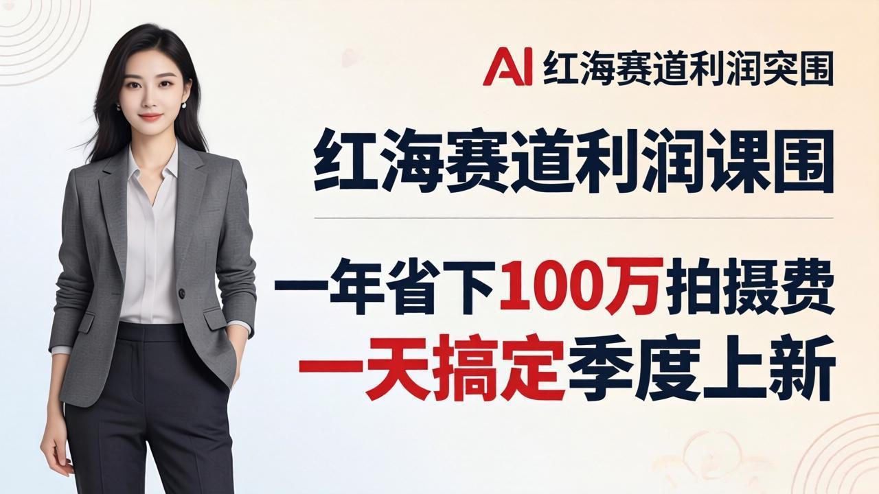 服装老板AI模特图课：一年省下100万拍摄费，一天搞定季度上新，红海赛道利润突围 - 佳梦网创 - 网创副业项目资源站-佳梦网创 - 网创副业项目资源站