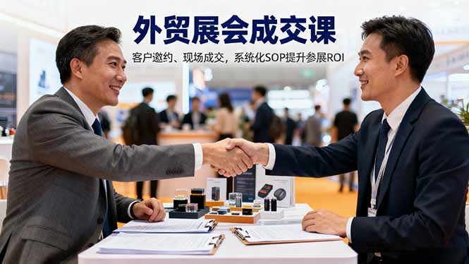 外贸展会成交课，含目标制定、客户邀约、现场成交，系统化SOP提升参展ROI-佳梦网创 - 网创副业项目资源站