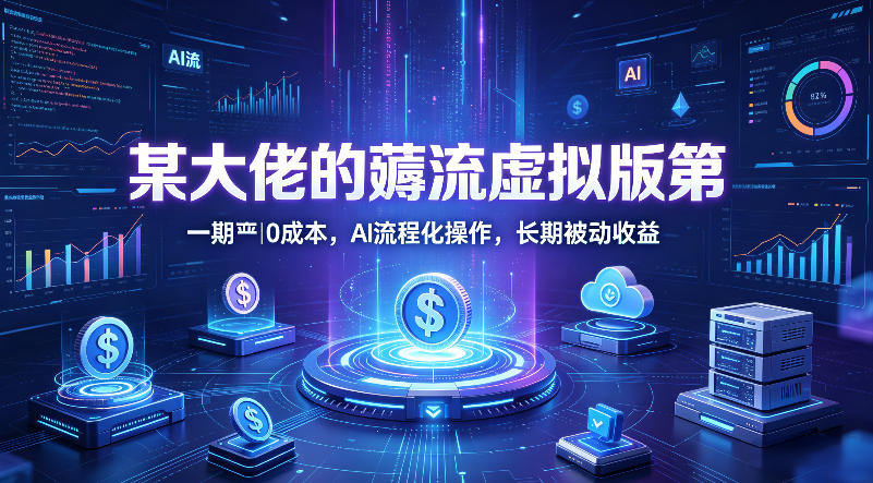某大佬的薅流虚拟版第一期丨0成本,AI流程化操作,长期被动收益-佳梦网创 - 网创副业项目资源站