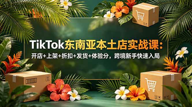 (18984期)TikTok东南亚本土店实战课:开店+上架+折扣+发货+体验分,跨境新手快速入局-佳梦网创 - 网创副业项目资源站