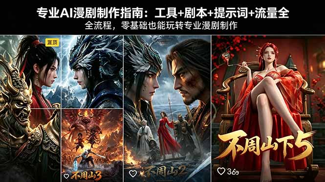 专业AI漫剧制作指南：工具+剧本+提示词+流量全流程，零基础也能玩转专业漫剧制作 - 佳梦网创 - 网创副业项目资源站-佳梦网创 - 网创副业项目资源站