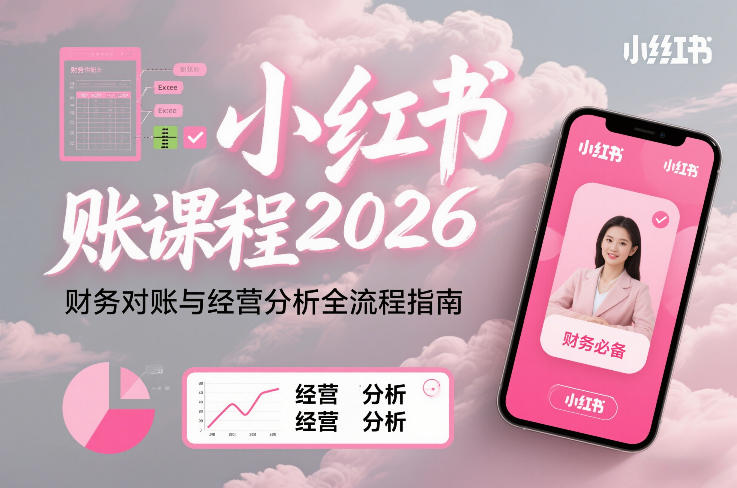 小红书对账课程2026，财务对账与经营分析全流程指南 - 佳梦网创 - 网创副业项目资源站-佳梦网创 - 网创副业项目资源站