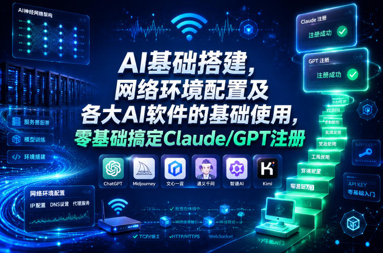 AI基础搭建,网络环境配置及各大AI软件的基础使用,零基础搞定Claude/GPT注册-佳梦网创 - 网创副业项目资源站
