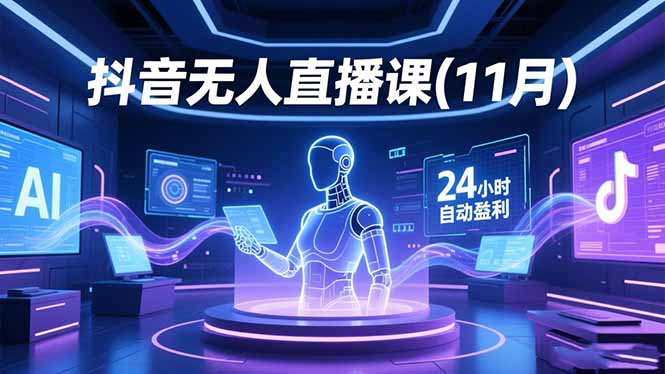 抖音无人直播课(11月 - 佳梦网创 - 网创副业项目资源站-佳梦网创 - 网创副业项目资源站
