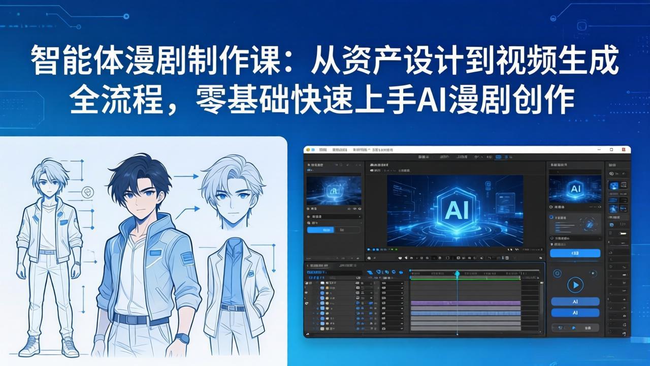 智能体漫剧制作课：从资产设计到视频生成全流程，零基础快速上手AI漫剧创作 - 佳梦网创 - 网创副业项目资源站-佳梦网创 - 网创副业项目资源站