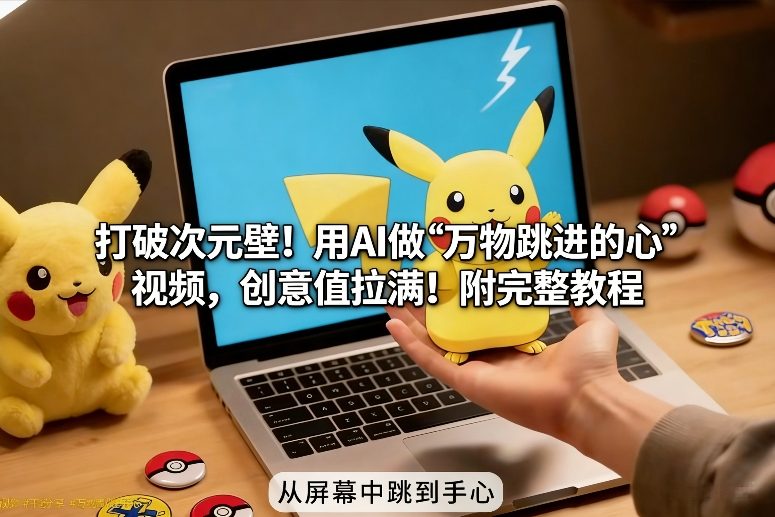 打破次元壁！用AI做【万物跳进手心】视频，创意值拉满！附完整教程 - 佳梦网创 - 网创副业项目资源站-佳梦网创 - 网创副业项目资源站