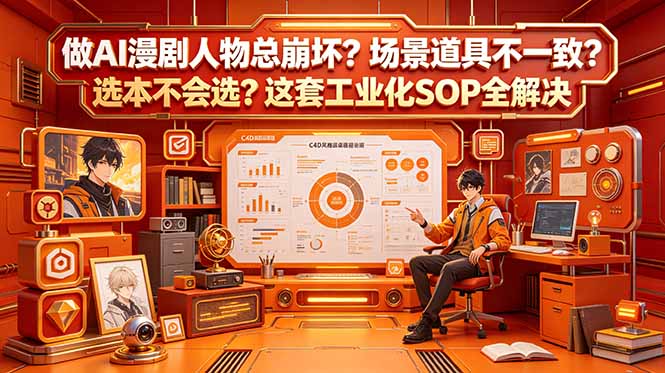 做AI漫剧人物总崩坏？场景道具不一致？选本不会选？这套工业化SOP全解决 (更新 - 佳梦网创 - 网创副业项目资源站-佳梦网创 - 网创副业项目资源站